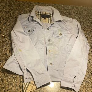 Baby blue Burberry jacket
